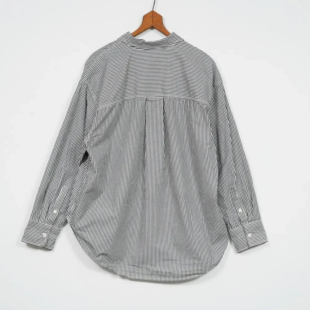 J.Crew x The New Yorker Étienne Striped Shirt Oversized M Boxy - Picture 5 of 11